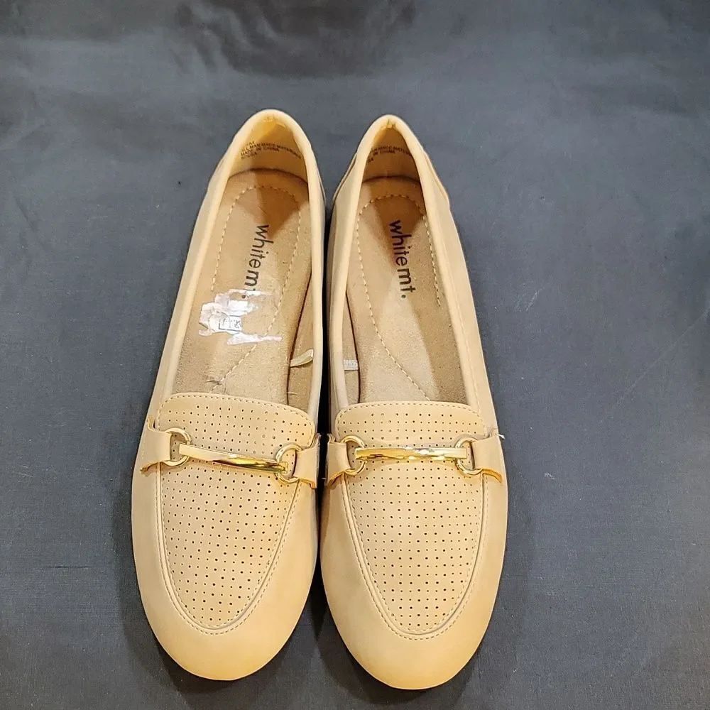 WHITEMT ALMOND TOE SLIP-ON STYLE WOMEN'S FLAT